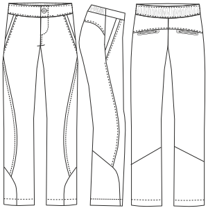 Moldes de confeccion para DAMA Pantalones Pantalon deportivo 3035